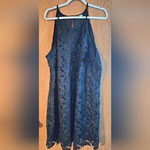 A New Day Black Lace Midi Dress